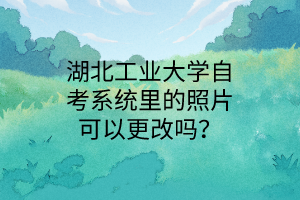 湖北工业大学自考系统里的照片可以更改吗?