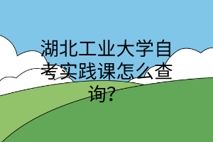 湖北工业大学自考实践课怎么查询?